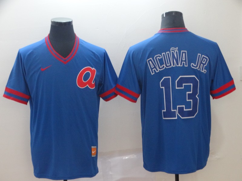 Men's Atlanta Braves Ronald Acuna Jr. #13 Blue Jersey